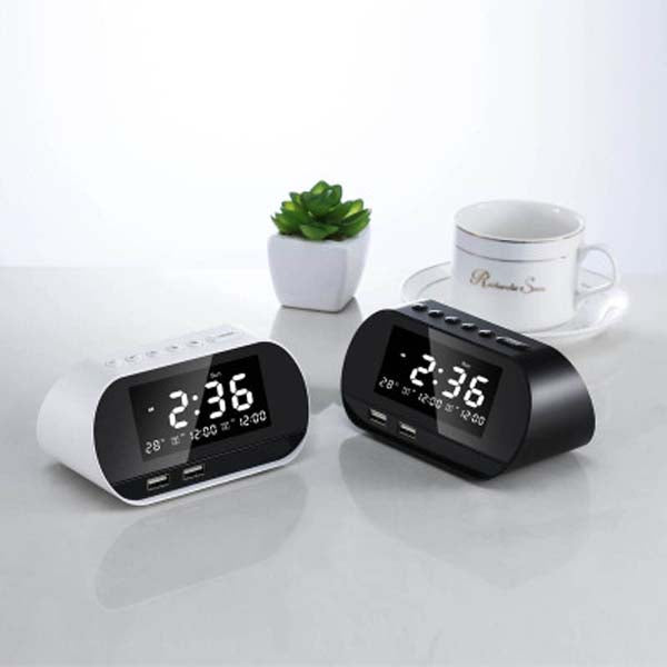 Alarm Clock With Dual USB Port Charger