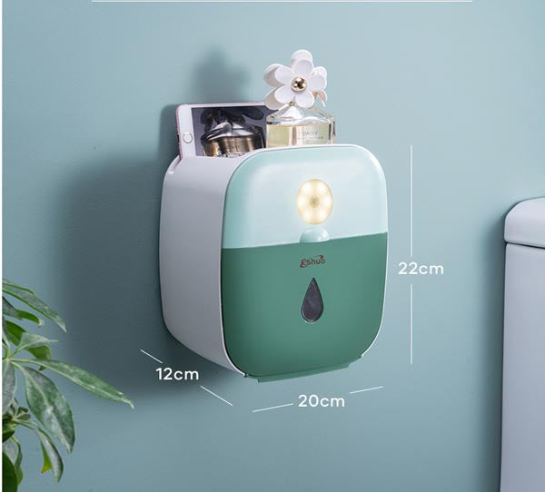 Wall Mounted LED Waterproof Tissue Storage Box